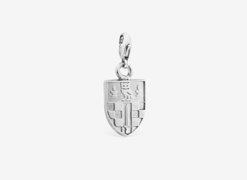 Ava Charm | Shield in Sterling Silver 