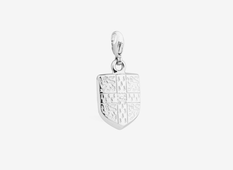 Ava Charm | Shield in Sterling Silver