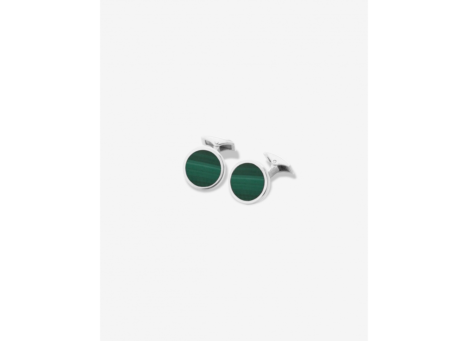Nathan Cufflinks | Malachite and Sterling Silver