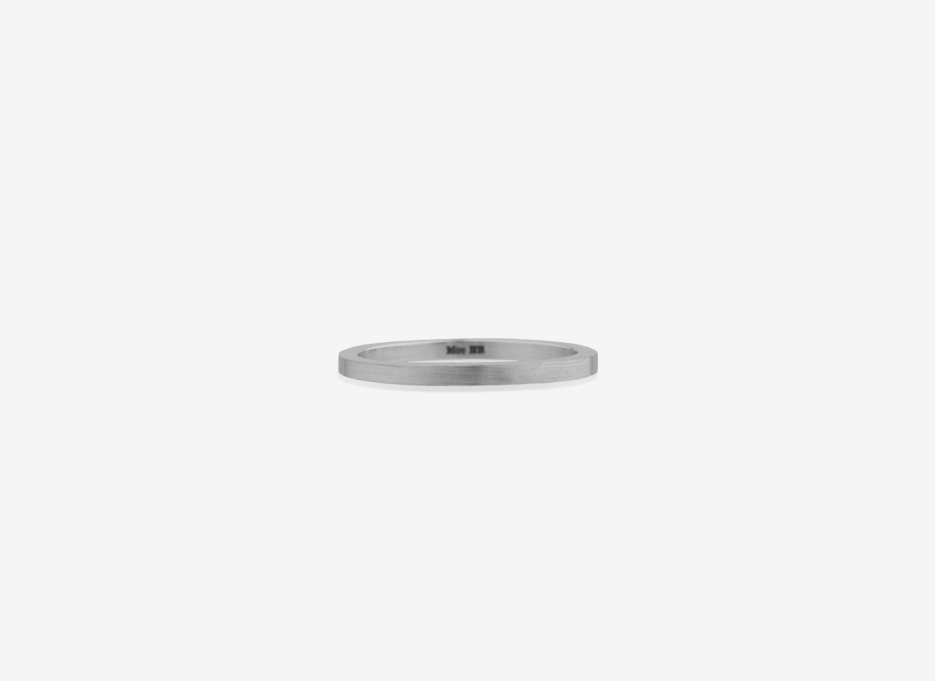 Slim Band in Sterling Silver, 1.5mm no stone, 2mm with stone