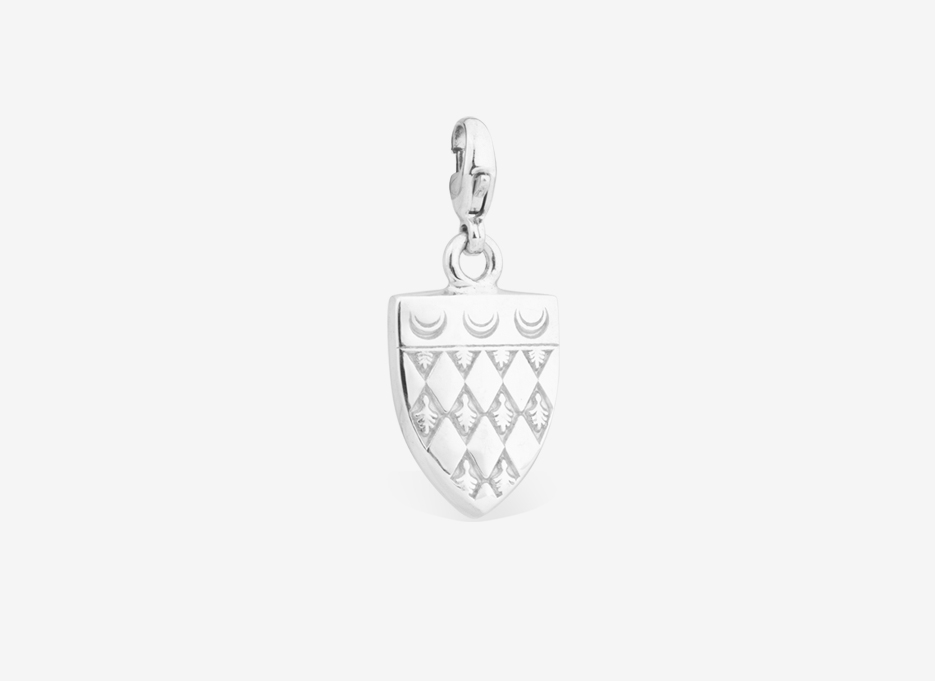Ava Charm | Shield in Sterling Silver 
